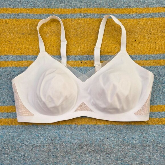 Honeylove CrossOver Bra in Astral White Lace Size L 38B/C - Picture 2 of 6